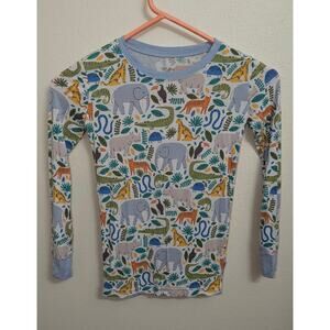 Little Sleepies Bamboo Jungle Safari Big Kids Animal Print Pajama Top size 7-8